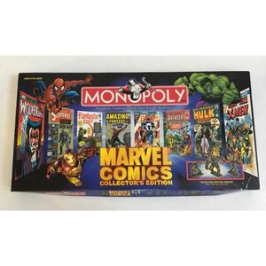 Monopoly Board Game Marvel Comics Collectors Edition 1999 Hulk Spiderman